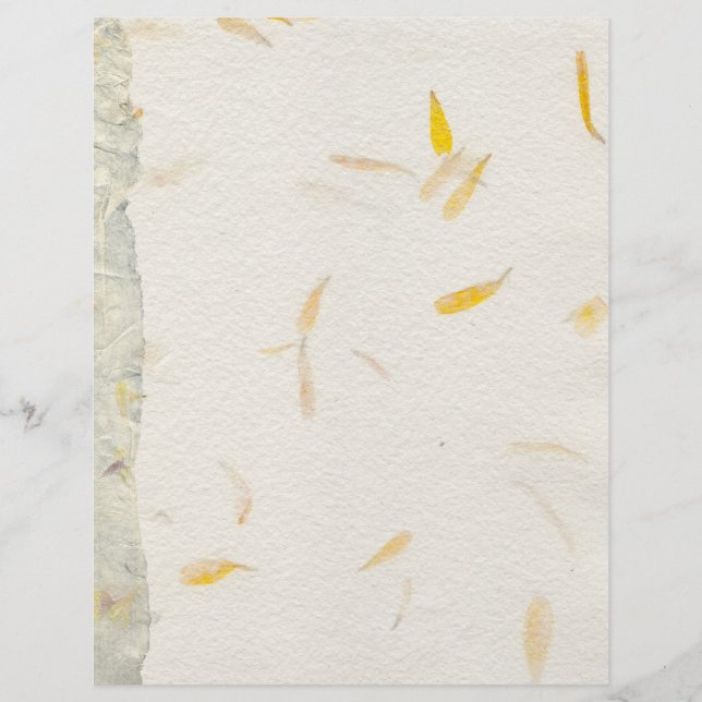 Papier fait à la main - pétales de fleurs (Devant)