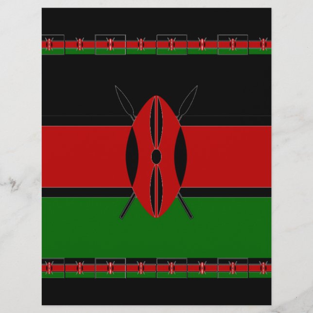 Papier Faites-le Kenyan magnifique Inspirational Flag cou (Devant)