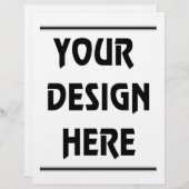 Papier Faites votre propre (Devant / Derrière)