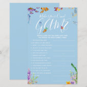 Papier Faites votre propre jeu sous le Baby shower marin (Devant / Derrière)