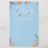 Papier Faites votre propre jeu sous le Baby shower marin (Devant)