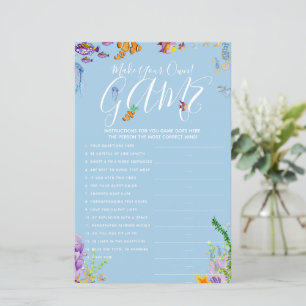 Papier Faites votre propre jeu sous le Baby shower marin