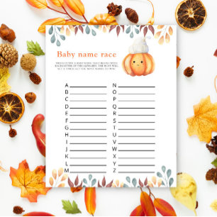 Papier Fall Cute Citrouille - Baby name race jeu