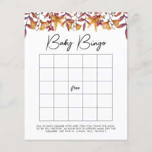 Papier Fall in Love Baby Bingo Baby shower Jeu