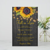 Papier Fall in Love rustique mariage de tournesols de cam (Debout devant)