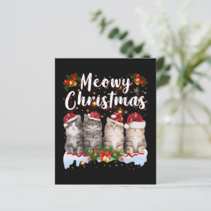 Papier Famille Cat Meowy Correspondant Pajamas de Noël Pè