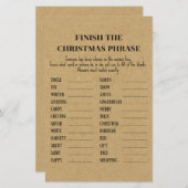 Papier Famille Rustique Noël Jeu de fête IMPRIMÉ (Devant / Derrière)