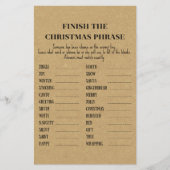 Papier Famille Rustique Noël Jeu de fête IMPRIMÉ (Devant)