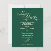 Papier Fancy Calligraphie Mariage Réception Budget Invita (Devant)
