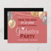 Papier Fancy Graduation Party Enregistrer la date Invitat (Devant / Derrière)