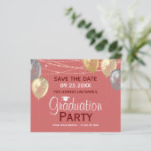 Papier Fancy Graduation Party Enregistrer la date Invitat (Debout devant)