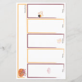 Papier Fantastic Automne Semaine Viewer Planner Insertion (Dos)
