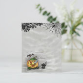 Papier Fantôme, Chat, Chat et Citrouille, Bonne Halloween (Debout devant)