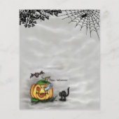 Papier Fantôme, Chat, Chat et Citrouille, Bonne Halloween (Dos)