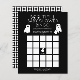 Papier Fantômes Halloween Boo-tiful Baby shower Bingo Inv