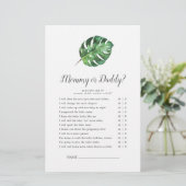 Papier Far Tropical Palm maman ou papa jeu (Debout devant)