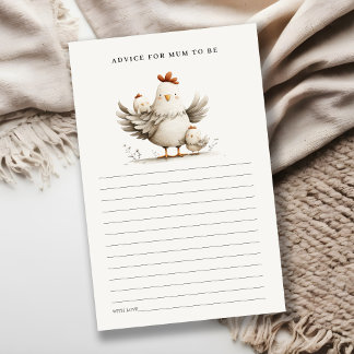 Papier Farm Mum Baby Chick Advice For Mum Baby Shower