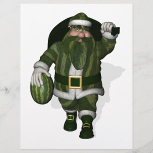 Papier Farmer de pastèque Santa Claus