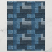 Papier Faux Denim/Coeurs double face (Devant)