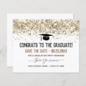 Papier Faux Parties scintillant Graduation Party Enregist (Devant / Derrière)