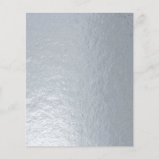 Papier Faux Silver Mariage Place Card Imprimé Nom de l'in (Dos)