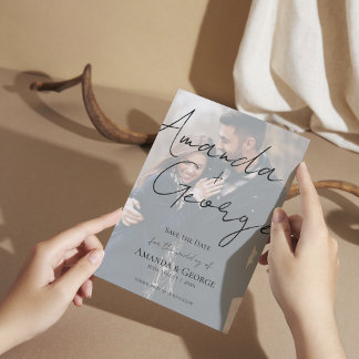 Papier Faux Vellum Effet Deux mariages photo Enregistrer