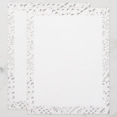 Papier Faux White Lace Fabric Arrière - plan (Devant / Derrière)