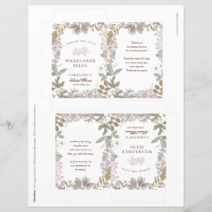 Papier Favori de Mariage Fait Maison Sachets de Graines d