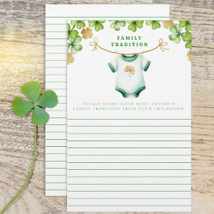 Papier Favorite Famille Tradition Baby shower irlandais