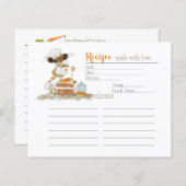 Papier Fée de dent sucrée - Dessert Recette Card (Devant / Derrière)