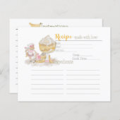 Papier Fée de dent sucrée - Dessert Recette Card (Devant / Derrière)