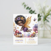 Papier Fée noire Anniversaire Fairycore Purple Gold (Debout devant)