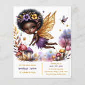 Papier Fée noire Anniversaire Fairycore Purple Gold (Devant)