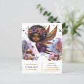 Papier Fée noire Anniversaire Fairycore Violet Or  (Debout devant)