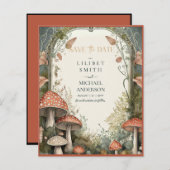 Papier Fée Save the Date Goblincore Champignons (Devant / Derrière)