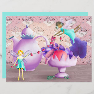 Papier Fées aux fraises