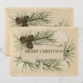 papier, feestdag, kerstmis, aangepast feestdagenkaart (Voorkant / Achterkant)