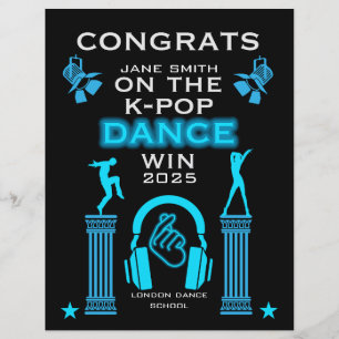 Papier Félicitations au gagnant du concours de danse K-Po