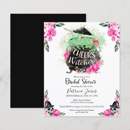 Papier Félicitations Invitations pour Budget de la Fête d (Devant / Derrière)