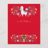 Papier Feliz Navidad Fiesta Invitation Folk Flowers Burro (Dos)