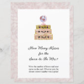 Papier Feminine Rose Combien de baisers Fête des mariées (Devant / Derrière)