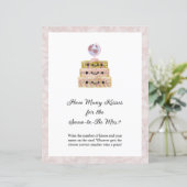 Papier Feminine Rose Combien de baisers Fête des mariées (Debout devant)