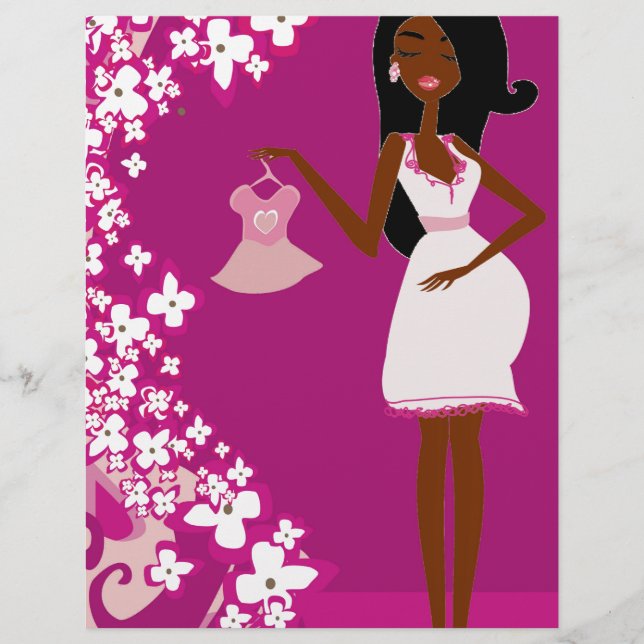 Papier femme enceinte noire (Devant)