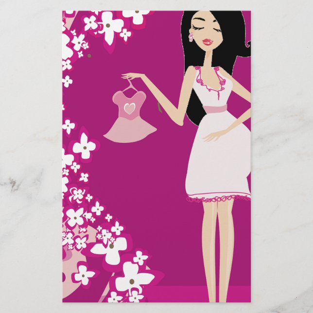 Papier femme latine enceinte (Devant)