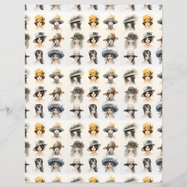 Papier Femmes avec casquette SCV 31 (Devant)