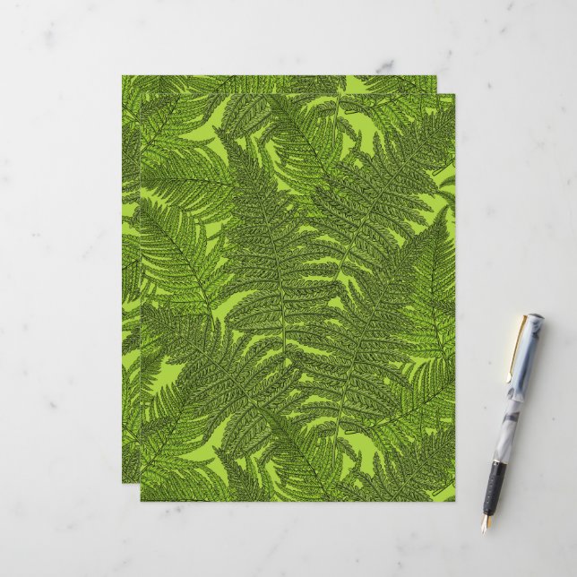 Papier Ferme en vert (Devant/Arrière en situation)