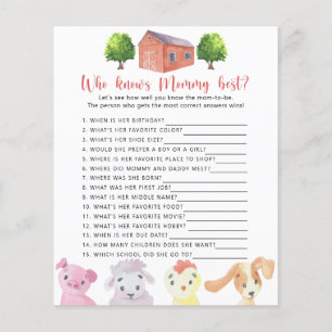 Papier Ferme - Qui connaît maman mieux