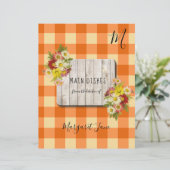 Papier Ferme rustique en vichy organisateur de recettes d (Debout devant)