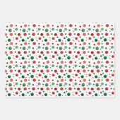 Papier festif rouge, vert, blanc de Noël | (Devant 3)