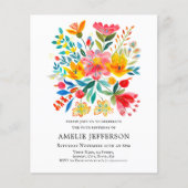 Papier Festival Floral Budget Mexicain Invitation Anniver (Devant)